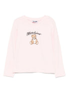 T-shirt per bambina Moschino Kids rosa con maniche lunghe - Rubino Kids