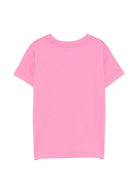 T-shirt per bambina Moschino Kids rosa con ricamo Teddy Bear - Rubino Kids