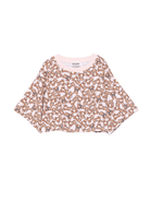 T-shirt per bambina Moschino Kids rosa con stampa all - over - Rubino Kids