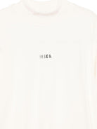 T-shirt per bambina MSGM Kids bianco con logo sul davanti - Rubino Kids