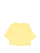 T-shirt per bambina MSGM Kids gialla con orlo con coulisse - Rubino Kids