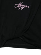T-shirt per bambina MSGM Kids nera con dettaglio nodo - Rubino Kids