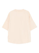 T-shirt per bambina Palm Angels Kids beige con stampa grafica - Rubino Kids