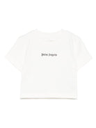 T-shirt per bambina Palm Angels Kids bianco con logo - Rubino Kids
