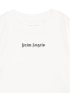 T-shirt per bambina Palm Angels Kids bianco con logo - Rubino Kids