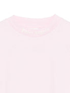T-shirt per bambina Palm Angels Kids rosa con logo sul retro - Rubino Kids