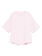 T-shirt per bambina Palm Angels Kids rosa con logo sul retro - Rubino Kids