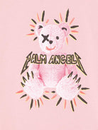 T-shirt per bambina Palm Angels Kids rosa con stampa grafica - Rubino Kids