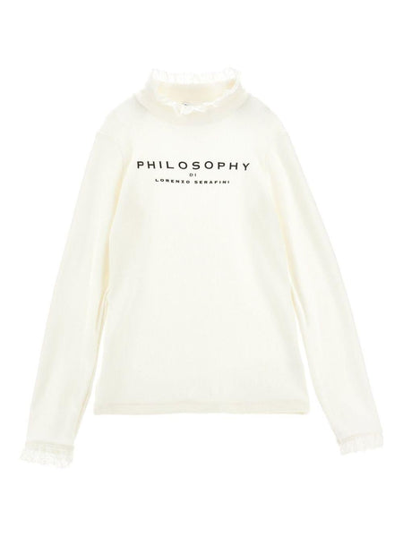 T-shirt per bambina Philosophy Di Lorenzo Serafini Kids bianca con