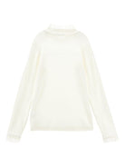 T-shirt per bambina Philosophy Di Lorenzo Serafini Kids bianca con finitura in pizzo - Rubino Kids