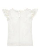 T-shirt per bambina Philosophy di Lorenzo Serafini Kids bianca con logo sul davanti - Rubino Kids