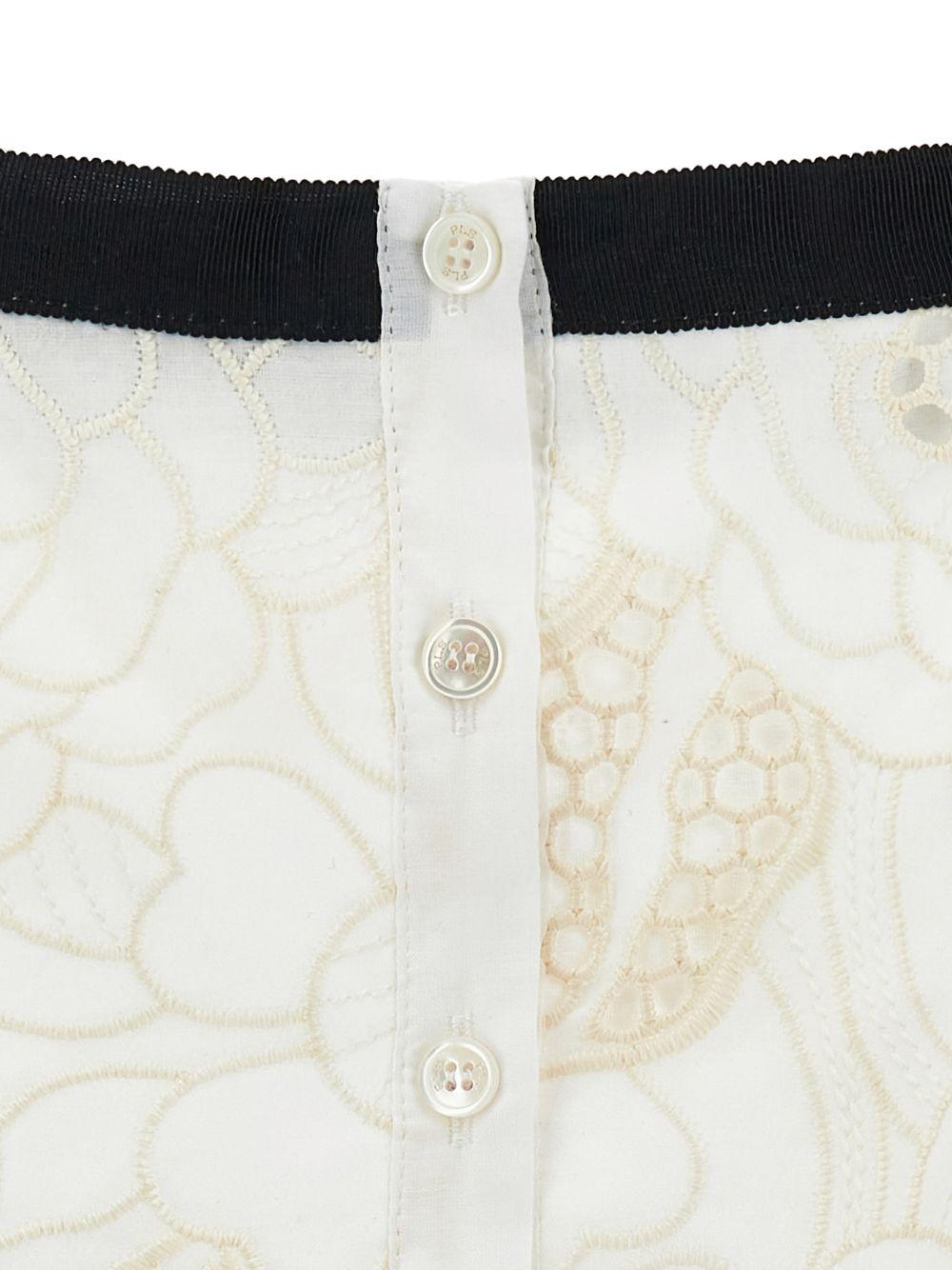 T-shirt per bambina Philosophy di Lorenzo Serafini Kids bianca con scollo quadrato - Rubino Kids