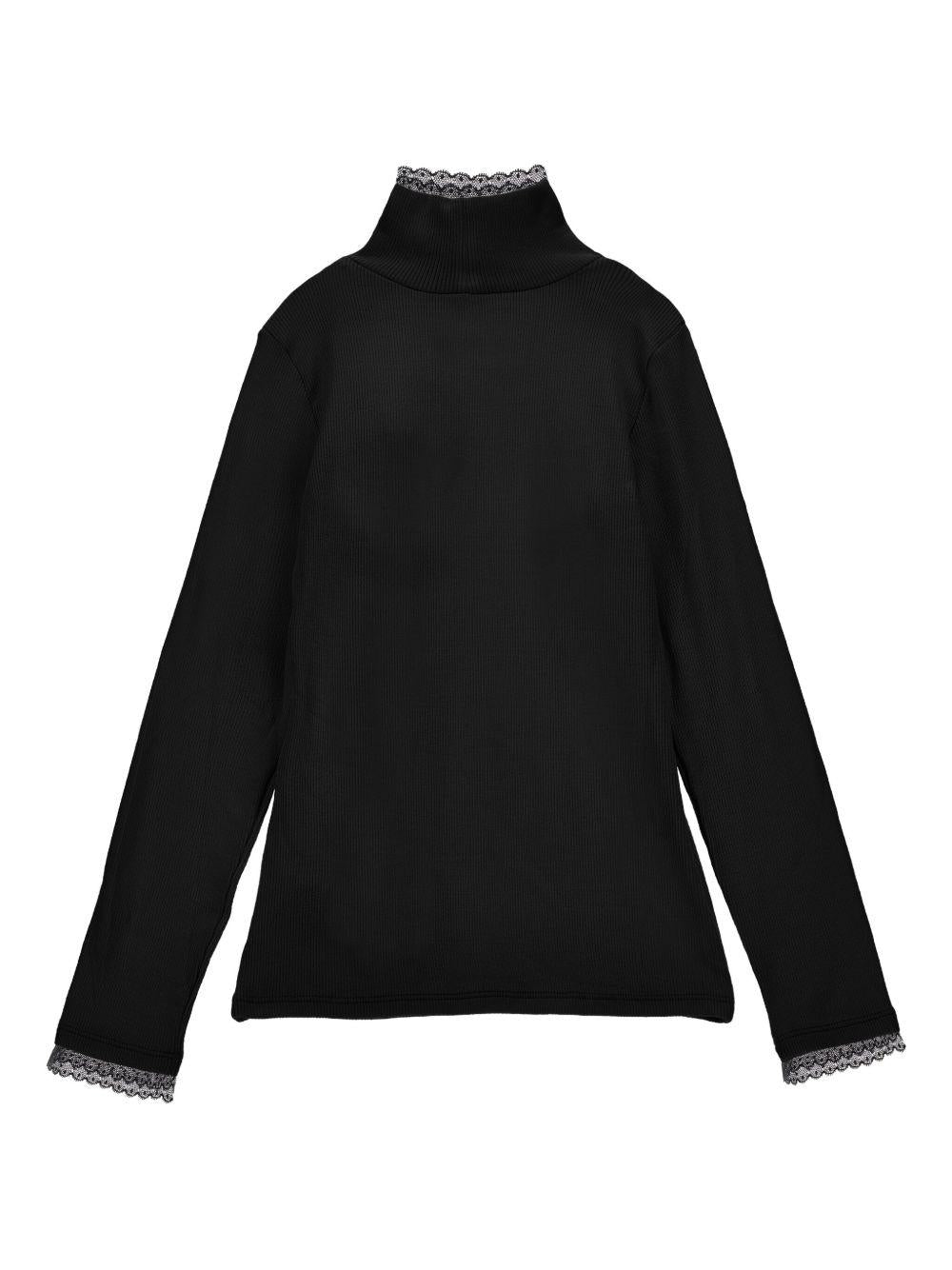 T-shirt per bambina Philosophy Di Lorenzo Serafini Kids nera con stampa logo - Rubino Kids