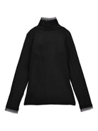 T-shirt per bambina Philosophy Di Lorenzo Serafini Kids nera con stampa logo - Rubino Kids