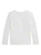 T-shirt per bambina Polo Ralph Lauren Kids bianca con stampa Polo Bear - Rubino Kids