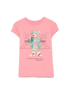 T-shirt per bambina POLO RALPH LAUREN KIDS rosa con motivo Bear - Rubino Kids