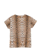 T-shirt per bambina Roberto Cavalli Kids animalier con logo sul davanti - Rubino Kids