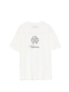 T-shirt per bambina Roberto Cavalli Kids bianca con stampa logo sul davanti - Rubino Kids