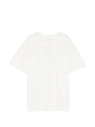 T-shirt per bambina Roberto Cavalli Kids bianca con stampa logo sul davanti - Rubino Kids