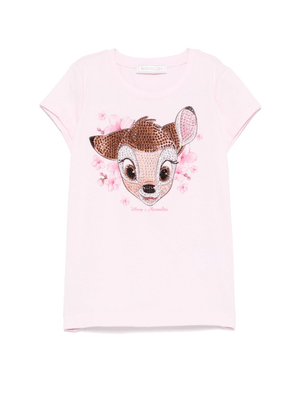 T-shirt per bambina rosa con stampa MONNALISA x Disney