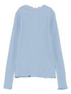 T-shirt per bambina Scotch & Soda Kids azzurra con ruches - Rubino Kids