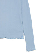 T-shirt per bambina Scotch & Soda Kids azzurra con ruches - Rubino Kids