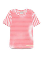 T-shirt per bambina Scotch & Soda Kids rosa a righe - Rubino Kids