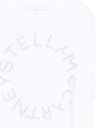 T-shirt per bambina Stella McCartney Kids bianca con dettaglio logo - Rubino Kids