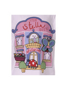 T-shirt per bambina Stella McCartney Kids bianca con scritta "The Stella Hotel" - Rubino Kids