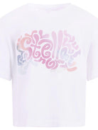 T-shirt per bambina Stella McCartney Kids bianca con stampa grafica sul davanti - Rubino Kids
