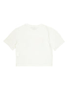 T-shirt per bambina Stella McCartney Kids bianca con stampa grafica sul davanti - Rubino Kids