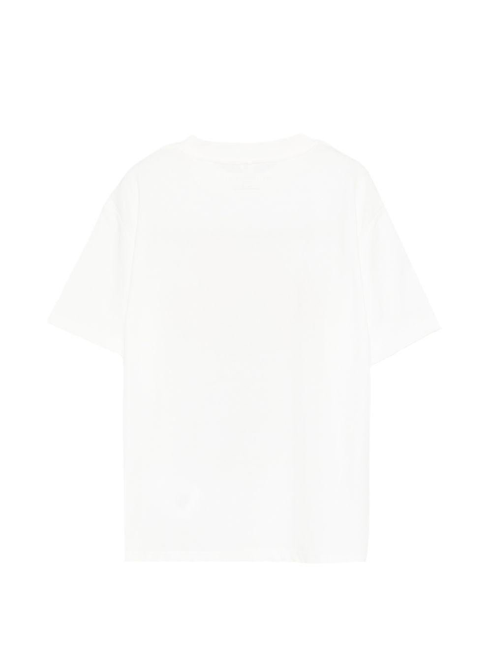 T-shirt per bambina Stella McCartney Kids bianca con stampa vaso con fiori - Rubino Kids