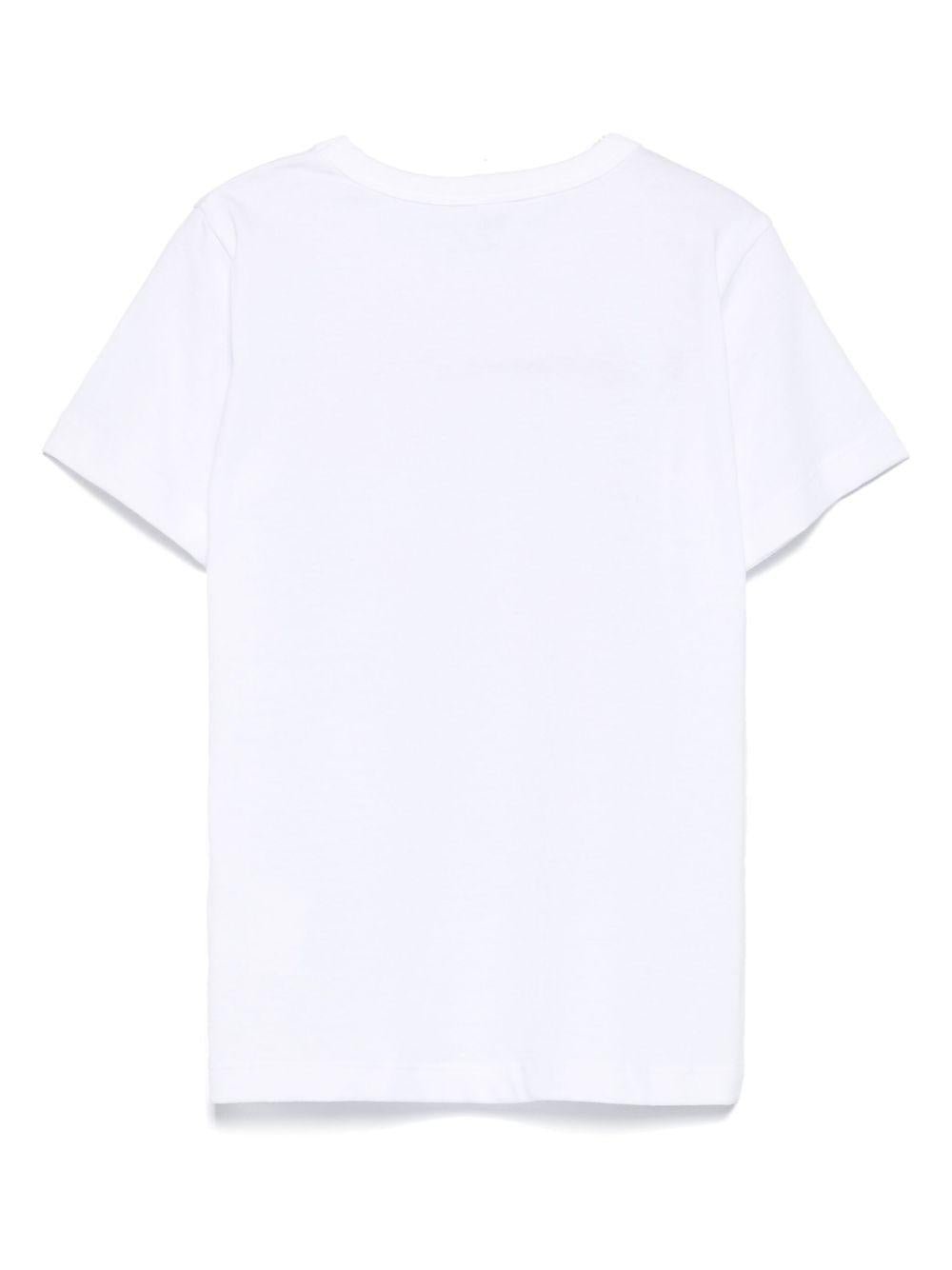 T-shirt per bambina Stella McCartney Kids bianco a fiori - Rubino Kids