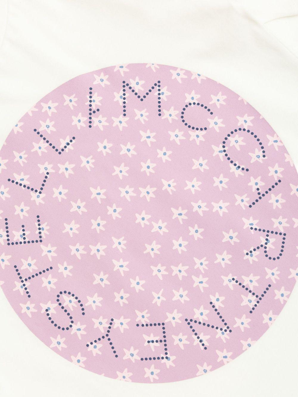 T-shirt per bambina Stella McCartney Kids bianco a maniche corte - Rubino Kids