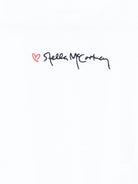 T-shirt per bambina Stella McCartney Kids bianco in cotone con logo ricamato - Rubino Kids