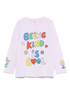 T-shirt per bambina Stella McCartney Kids lilla con stampa grafica - Rubino Kids