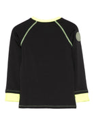 T-shirt per bambina Stella McCartney Kids nero con bordo a contrasto - Rubino Kids