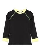 T-shirt per bambina Stella McCartney Kids nero con bordo a contrasto - Rubino Kids