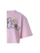 T-shirt per bambina Stella McCartney Kids rosa con logo Stella sul davanti - Rubino Kids