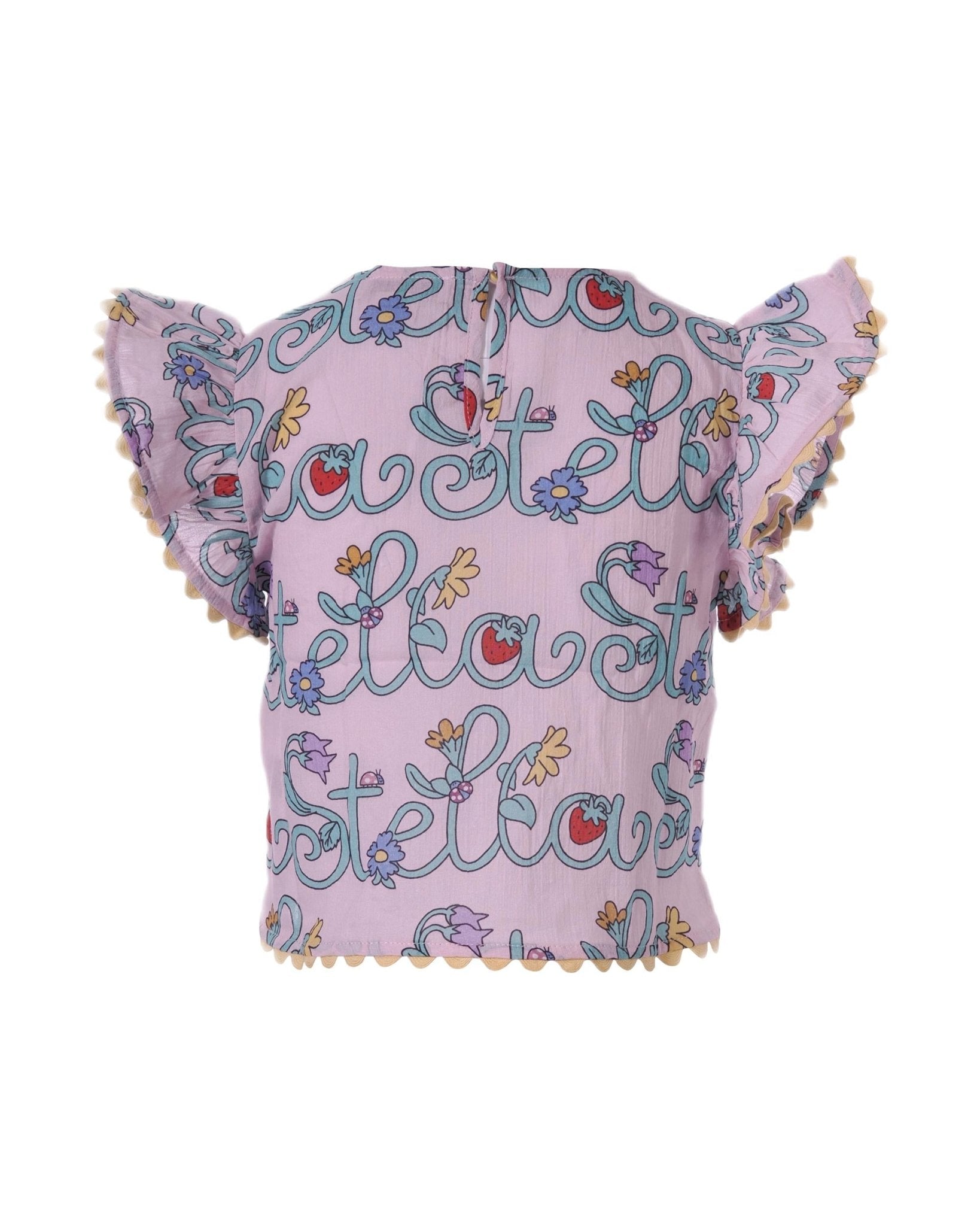 T-shirt per bambina Stella McCartney Kids rosa con ruches - Rubino Kids