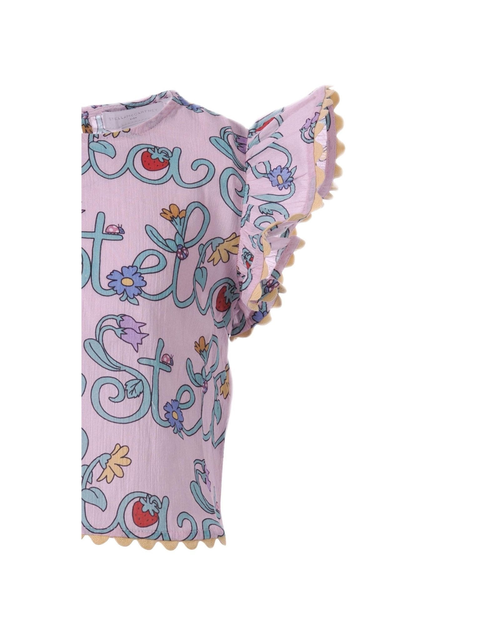 T-shirt per bambina Stella McCartney Kids rosa con ruches - Rubino Kids