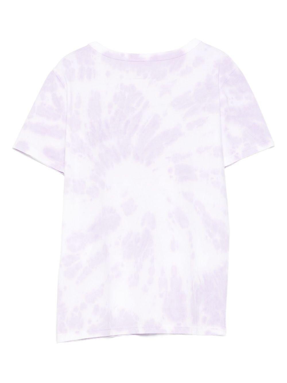 T-shirt per bambina Stella McCartney Kids viola con motivo tie - dye - Rubino Kids