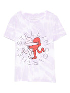 T-shirt per bambina Stella McCartney Kids viola con motivo tie - dye - Rubino Kids