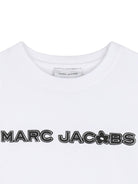 T-shirt per bambina The Marc Jacobs Kids bianco con bordo a fiori - Rubino Kids