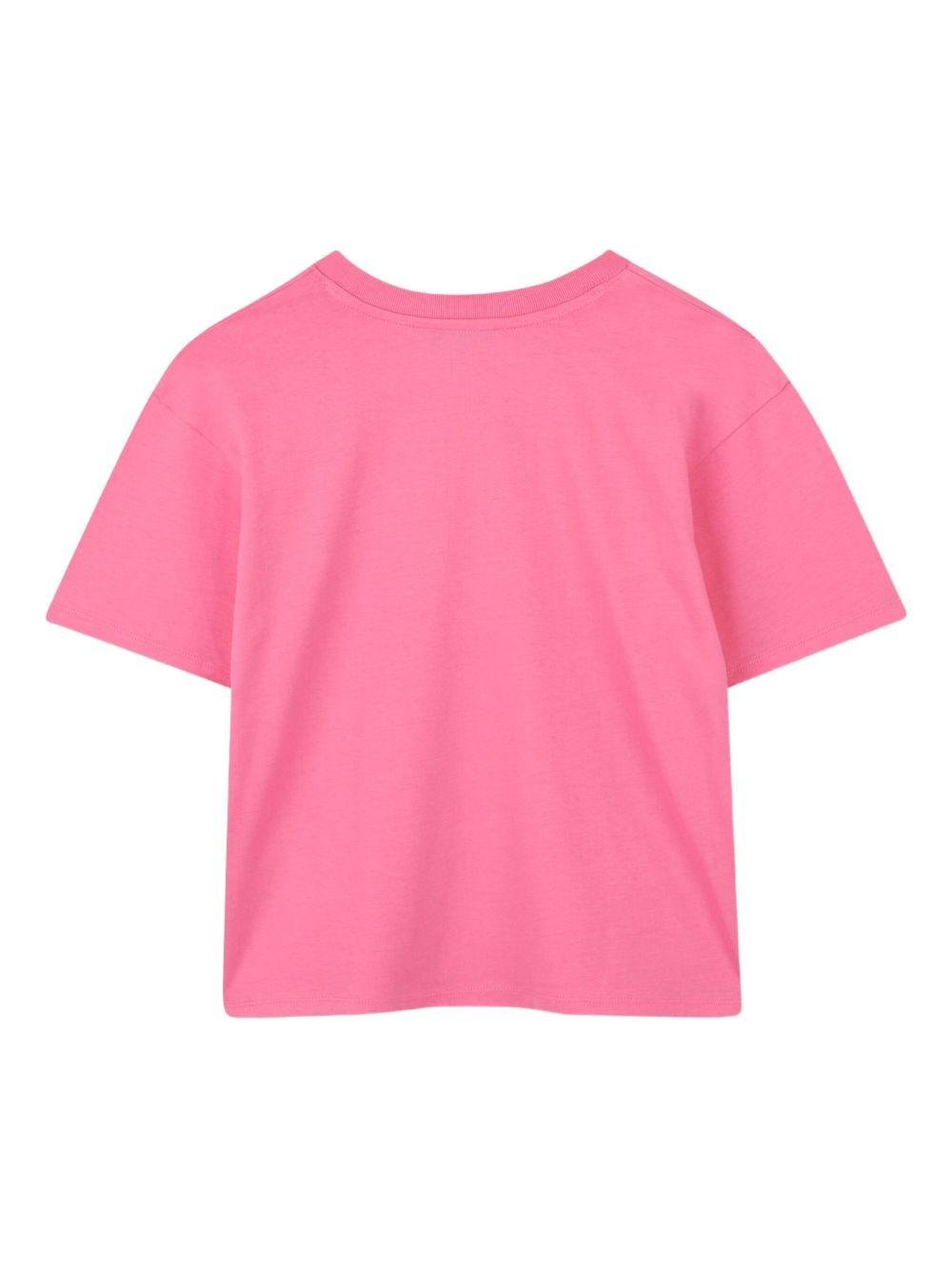 T-shirt per bambina The Marc Jacobs Kids fucsia con stampa grafica - Rubino Kids