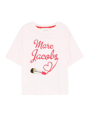 T-shirt per bambina The Marc Jacobs Kids rosa con stampa grafica