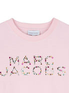 T-shirt per bambina The Marc Jacobs Kids rosa con stampa logo - Rubino Kids