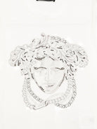 T-shirt per bambina Versace Kids bianca con logo sul davanti - Rubino Kids