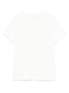 T-shirt per bambina Versace Kids bianco con stampa grafica - Rubino Kids