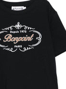 T-shirt per bambini Bonpoint nera con logo sul davanti - Rubino Kids